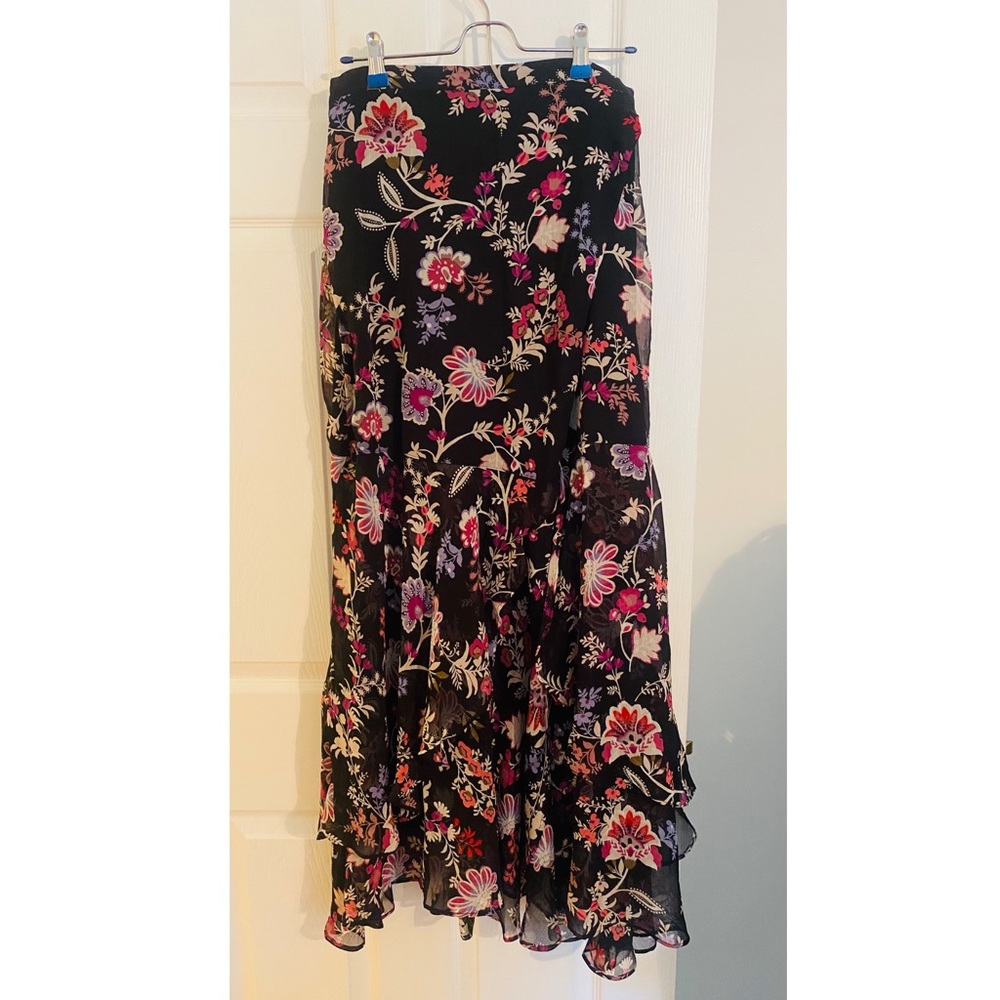 Express floral wrap dress, flown florals, size S